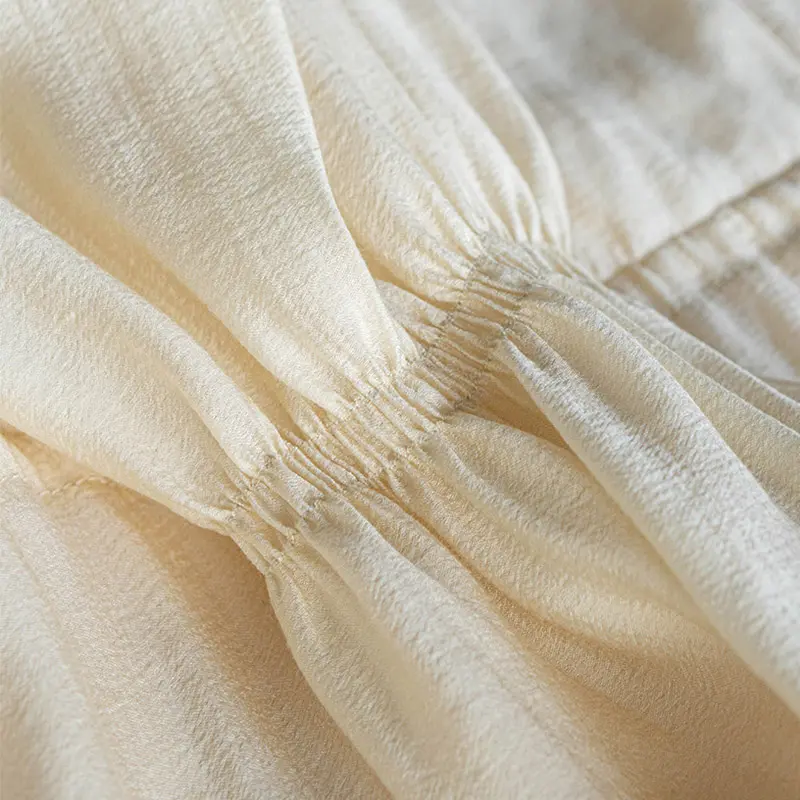 SS2349 Cotton Voile Plain Round  v Neck tied Mid Dress