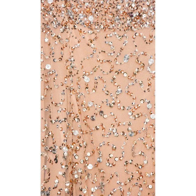 769 Luxury Beaded Strapless Dress