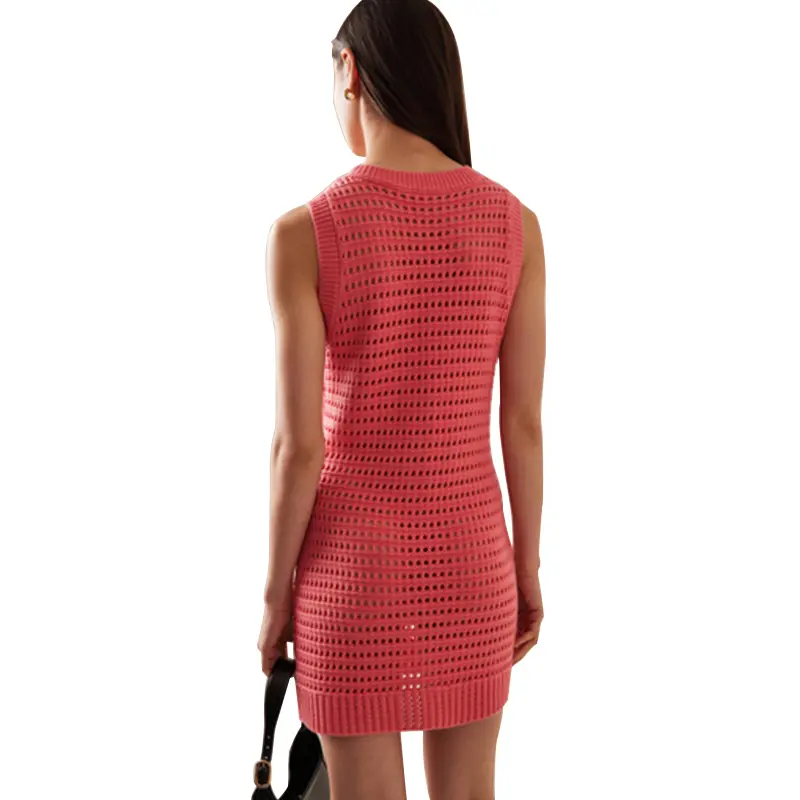 SS230727 Merino Wool Vicose Talent Blends Fuss Free Minimalism Skimming Mini Silhouette Dress