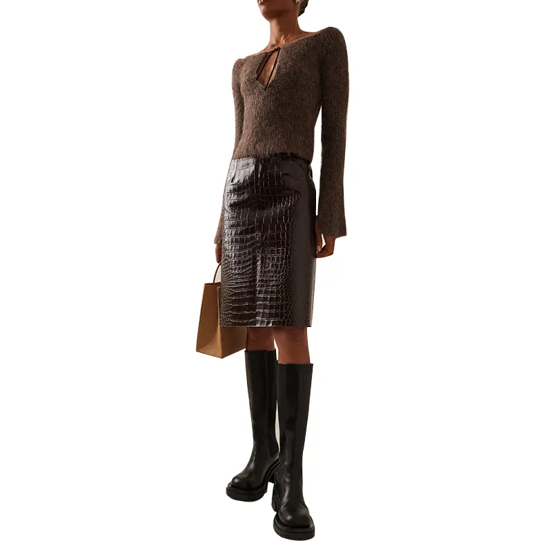 SS230730 Wool Hair Knit alpaca knit long sleeve top