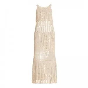 755 Crotch Knit long Tank Dress swim Ivory Long dress