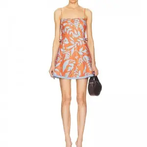 768 100% Linen Printed Dress