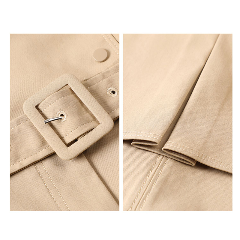 SS23116 Cotton Drill Long Sleeve Button Up coat belot Playsuit Jumpsuit. (4)