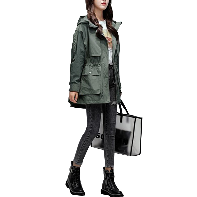 SS23104 Cotton Poplin be washed zipper Coat hoodie Jacket (3)
