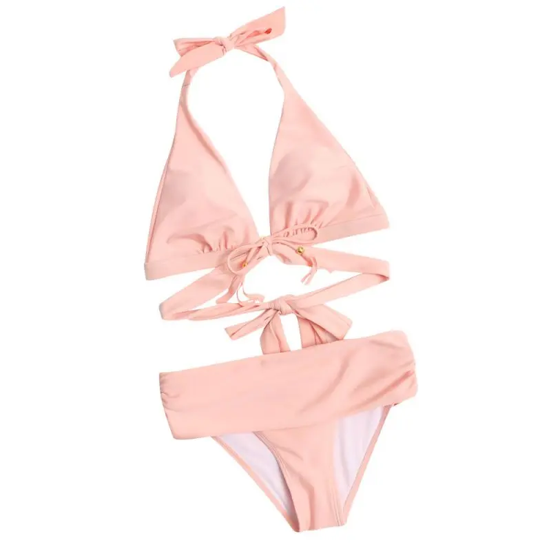 SS230710 Recycled Sexy bikini high-waisted two-piece cut out swimsuit