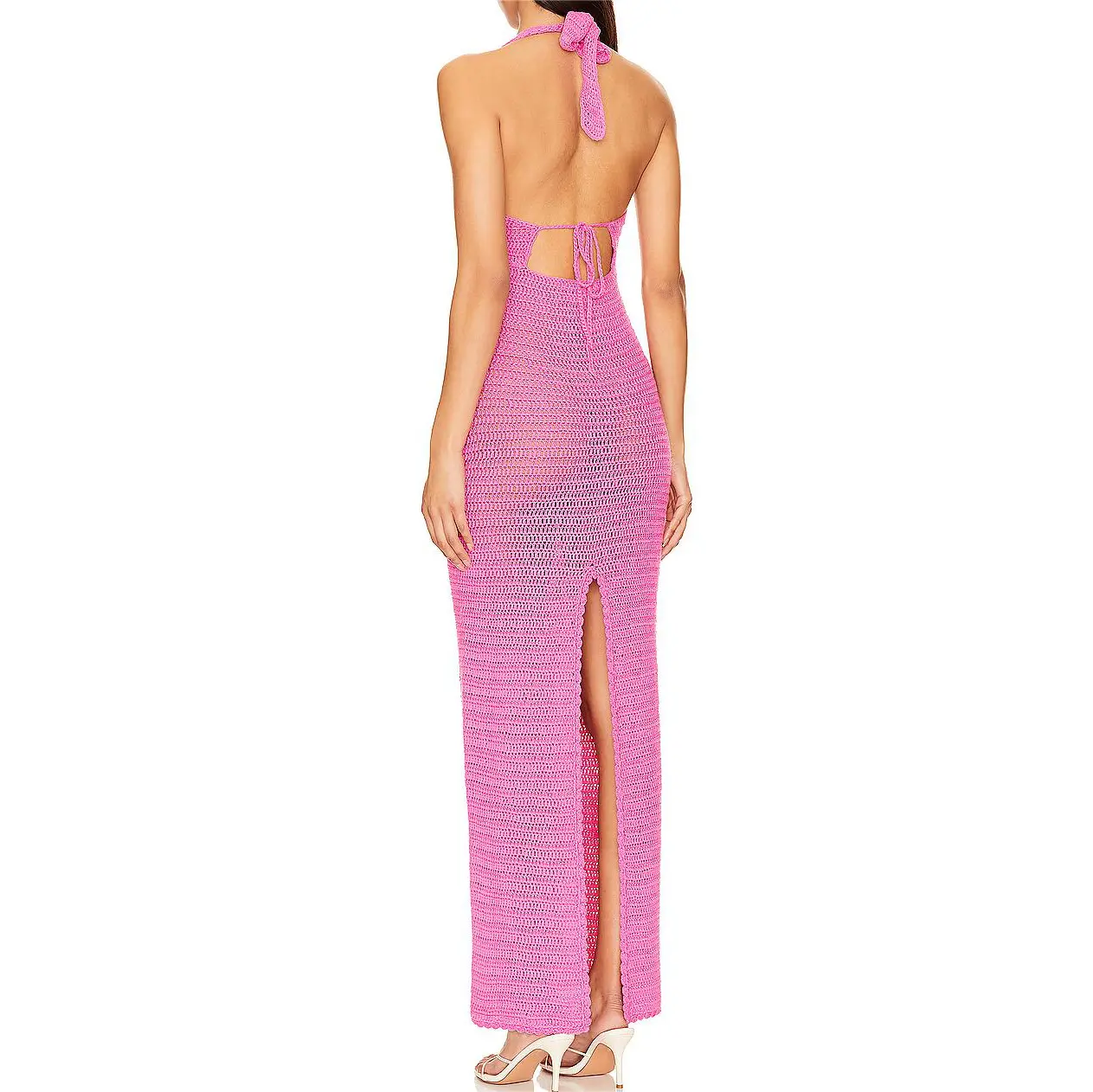 766 Acrylic Halter Knit Dress