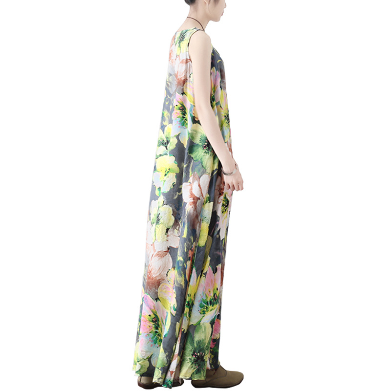 SS2377 Rayon Digital Printed Tank Scoop Neck Long dress (5)