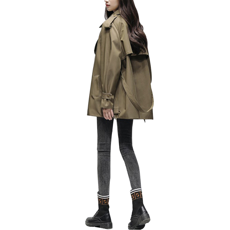 SS23105 Cotton Poplin Llaped Neck Mid Length Jakcet coat (2)