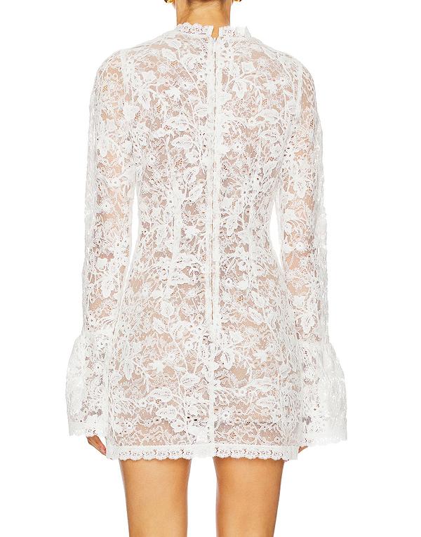 776 SHEER LACE MINI DRESS