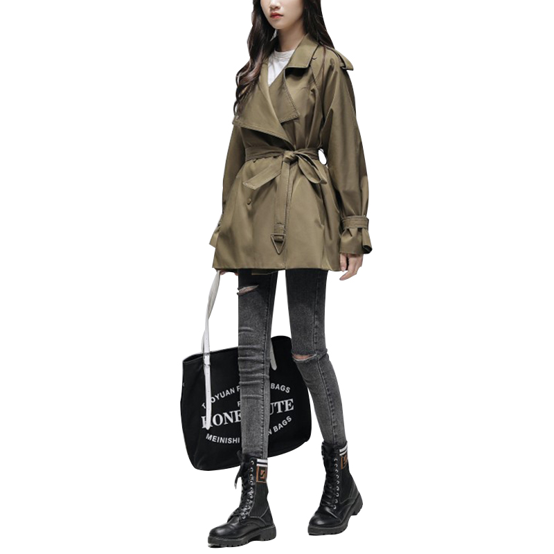 SS23105 Cotton Poplin Llaped Neck Mid Length Jakcet coat (3)