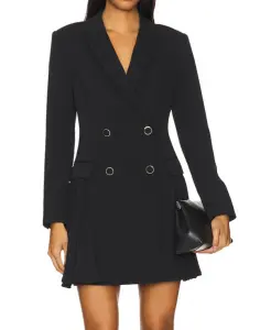 773 Fashional Fancy Button Blazer Ruffle Dress