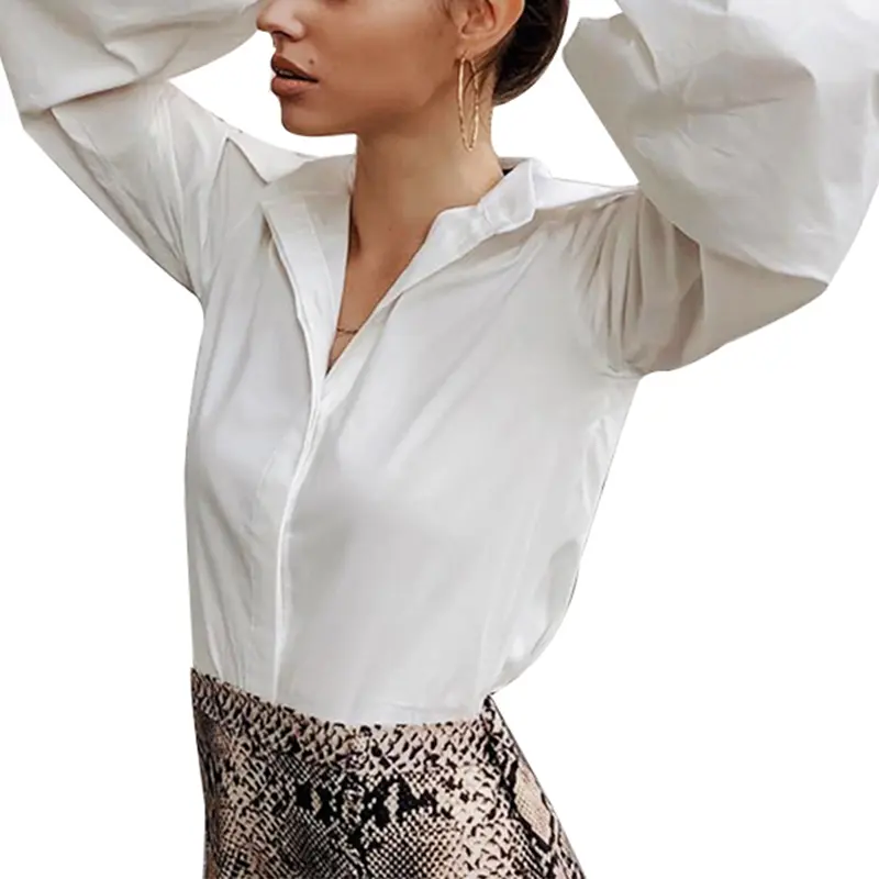SS2335 Cupro Puff Sleeve Womens Blouse Skirts