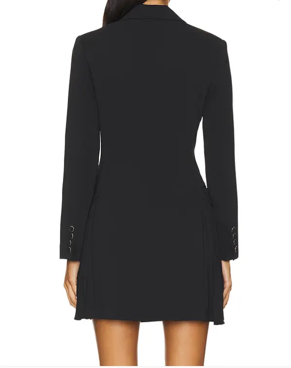 773 Fashional Fancy Button Blazer Ruffle Dress