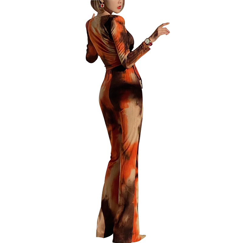 SS2314 Recycled Sustainable Mesh Digital Printed Wrap V neck Crop Long Sleeve (3)