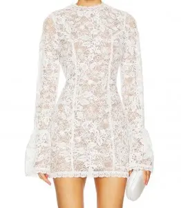 776 SHEER LACE MINI DRESS